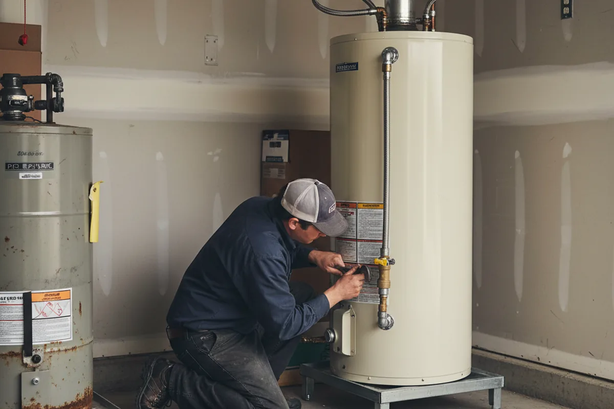 Water heater and shutoff valve replacement in Huntington Woods